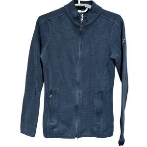 Straight Down Jacket Women Size S Black Full-Zip Cotton Blend BLEMISHES